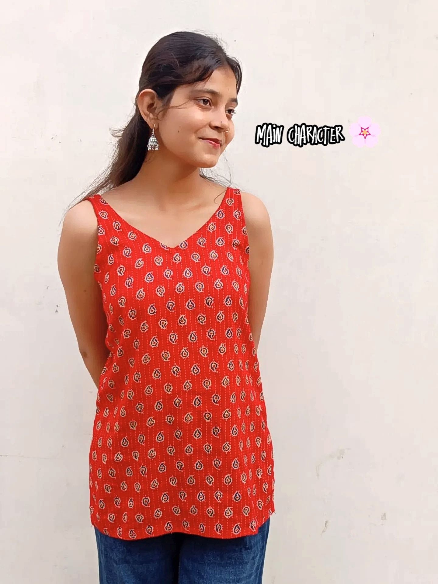 Cherry blossom- Short Kurti